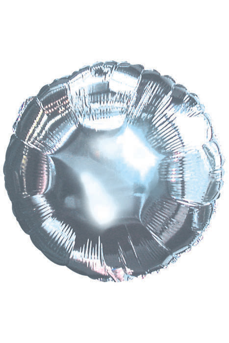 18" Round Foil Balloon Silver Pkg/10