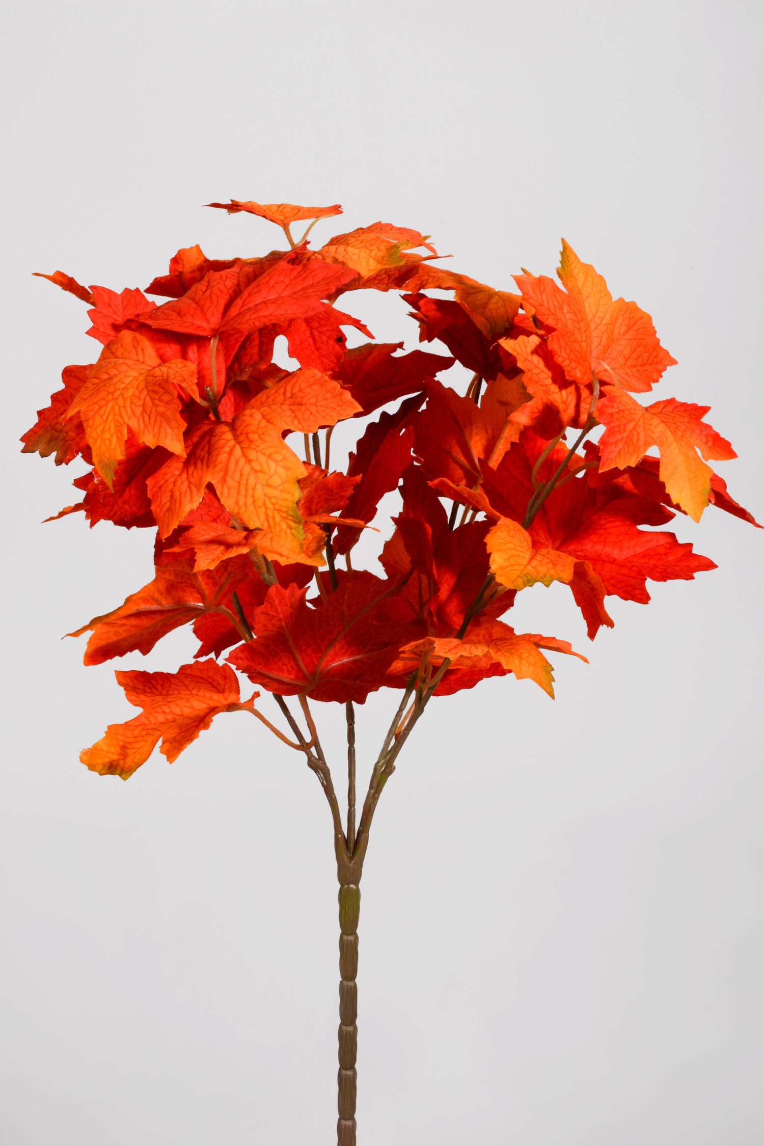 16" Artificial Maple Leaf Bush Orange