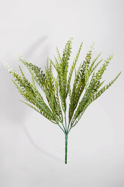 13.5" Artificial Fern Bush White