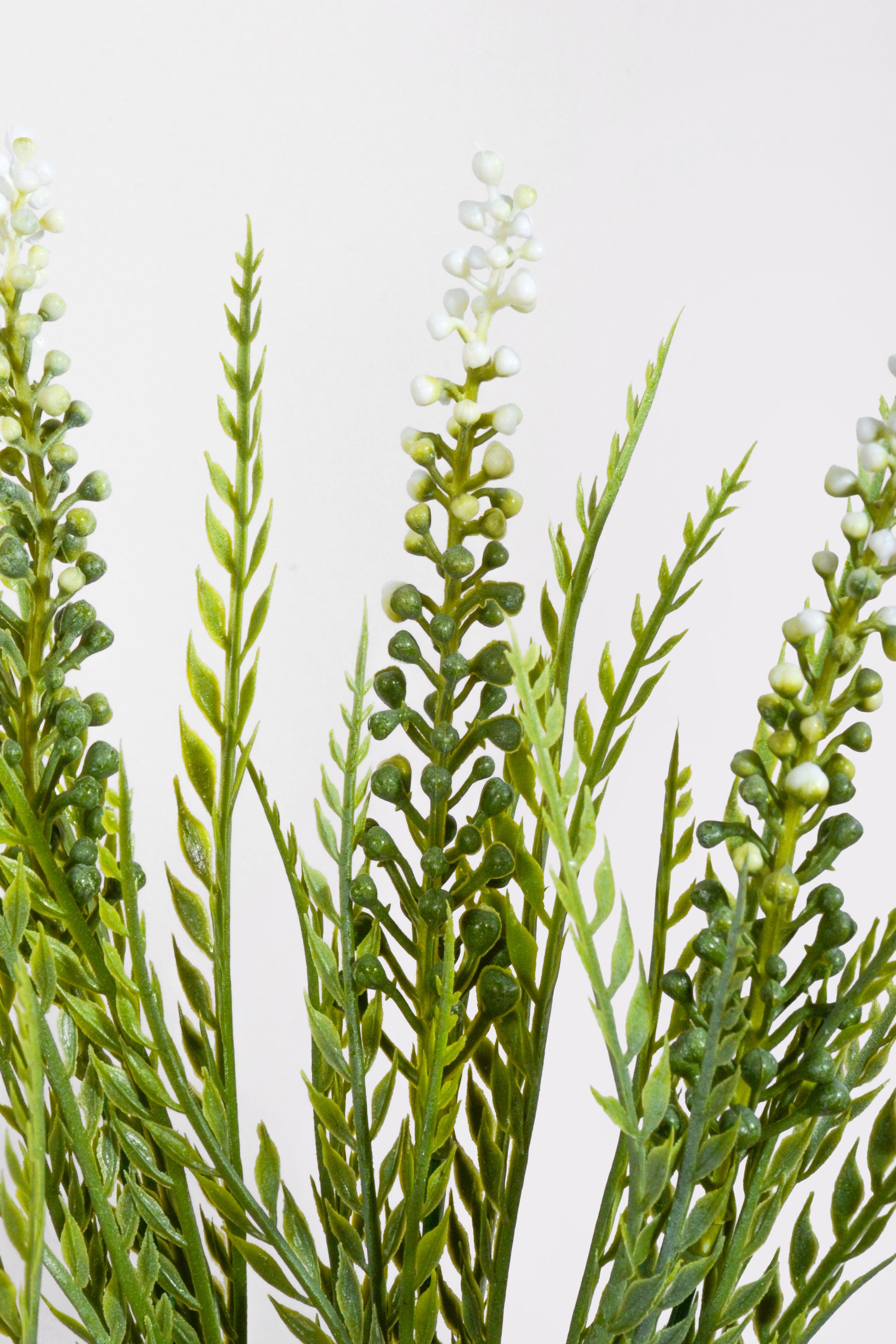 13.5" Artificial Fern Bush White