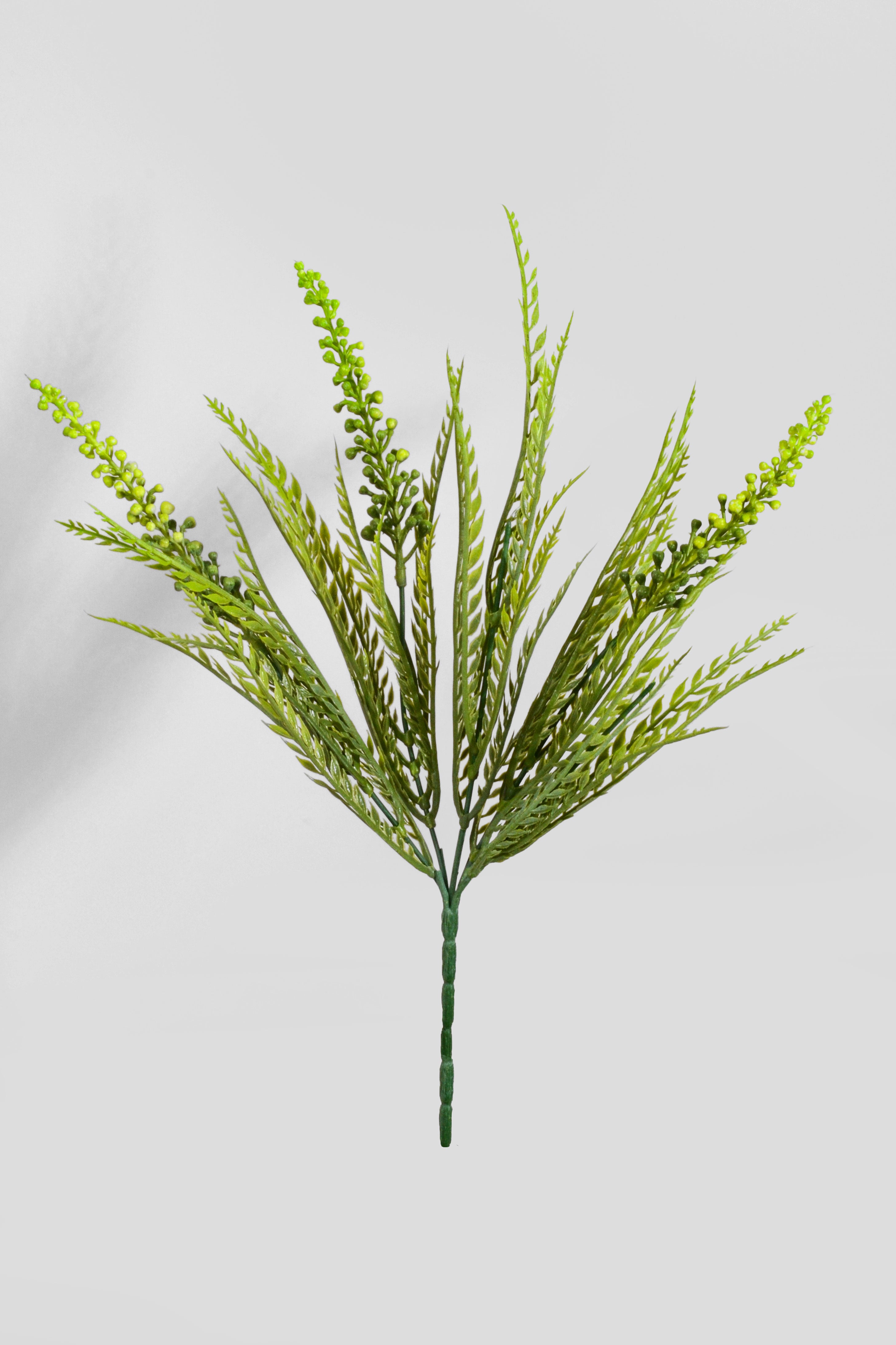 13.5" Artificial Fern Bush Green