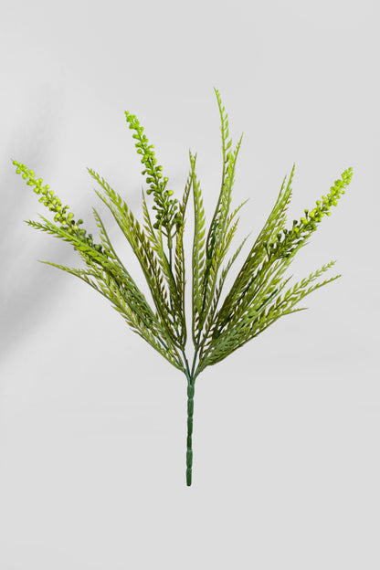 13.5" Artificial Fern Bush Green