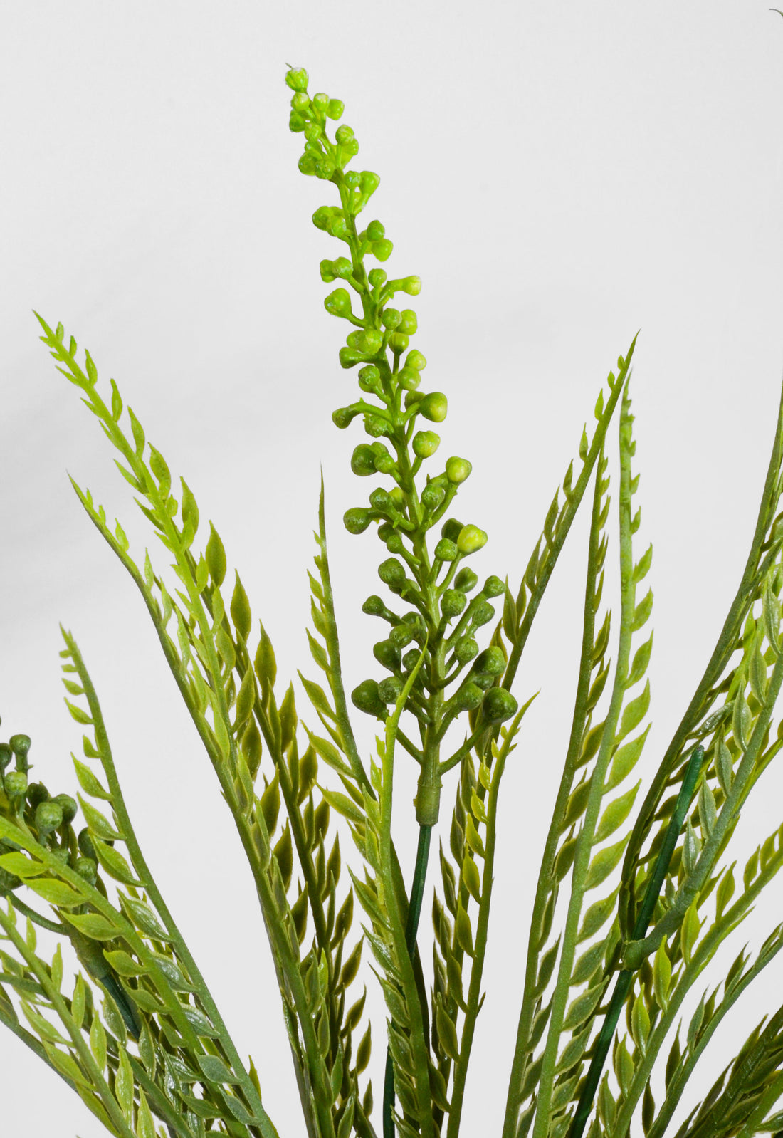 13.5" Artificial Fern Bush Green