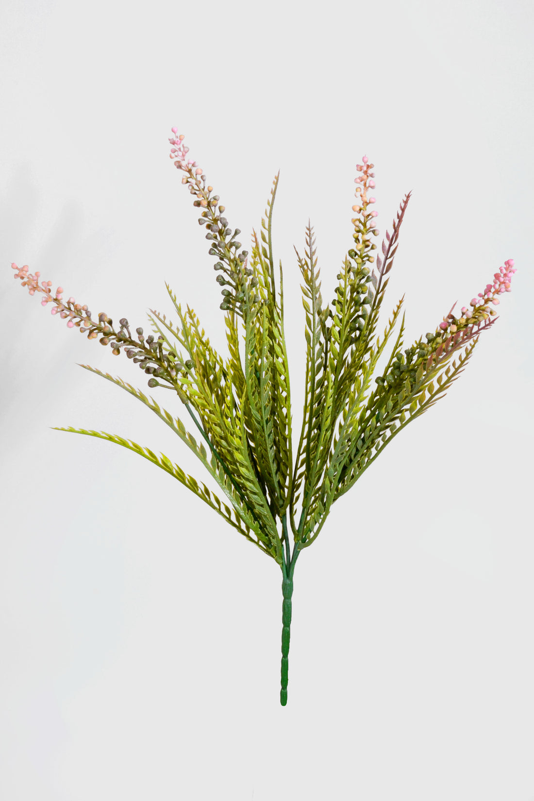 13.5" Artificial Fern Bush Pink