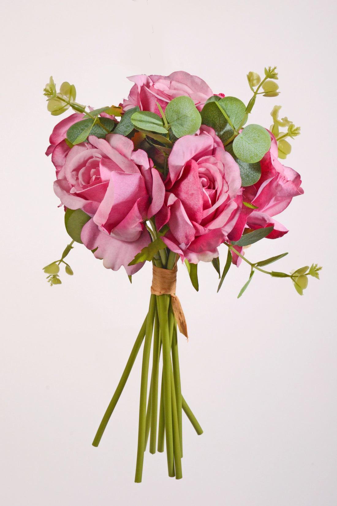 12&quot; Silk Rose Bouquet Fuschia