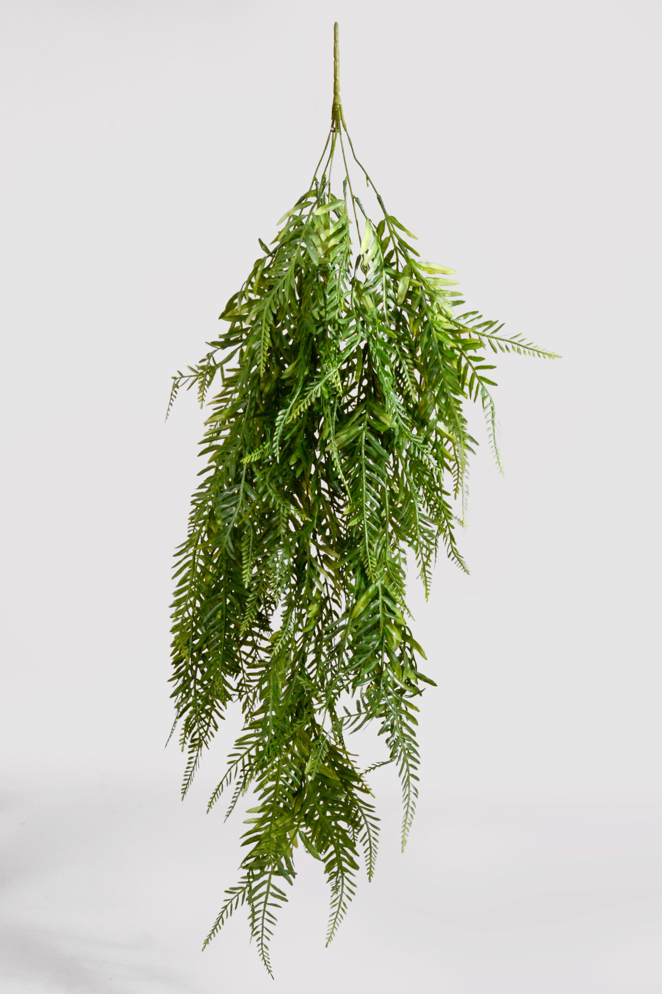 37" Artificial Fern Hanging Bush Green