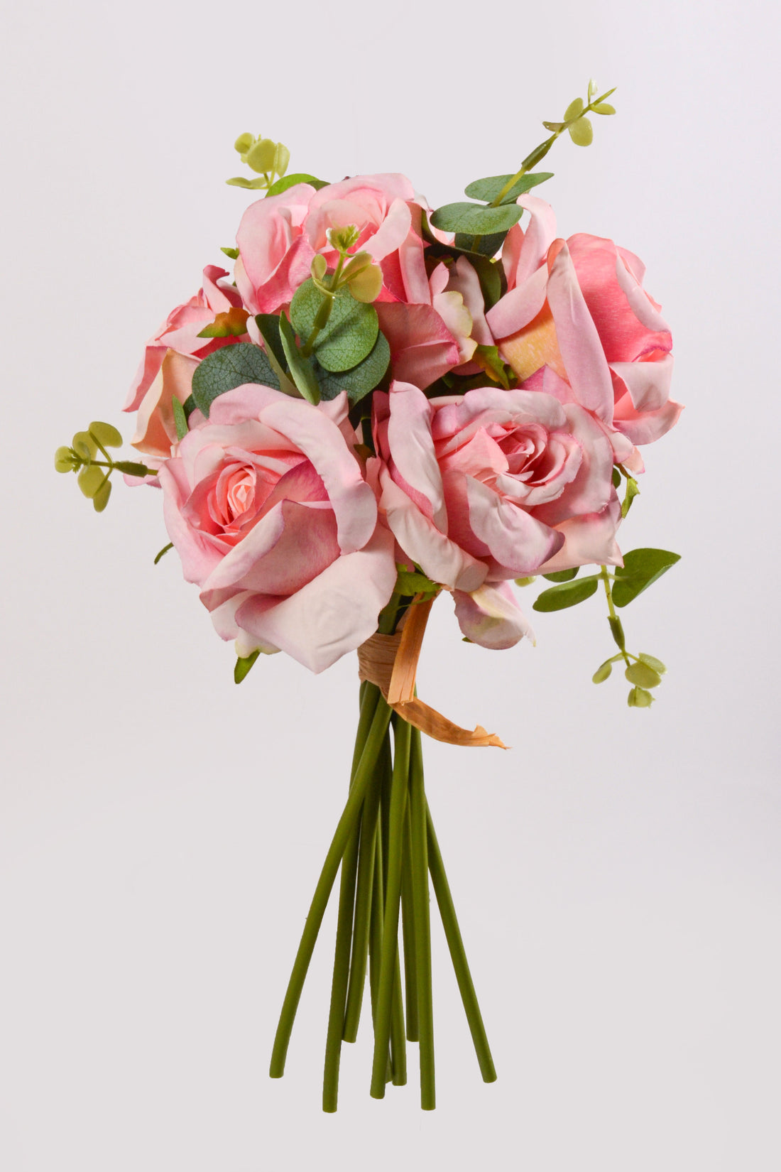 12" Silk Rose Bouquet Pink