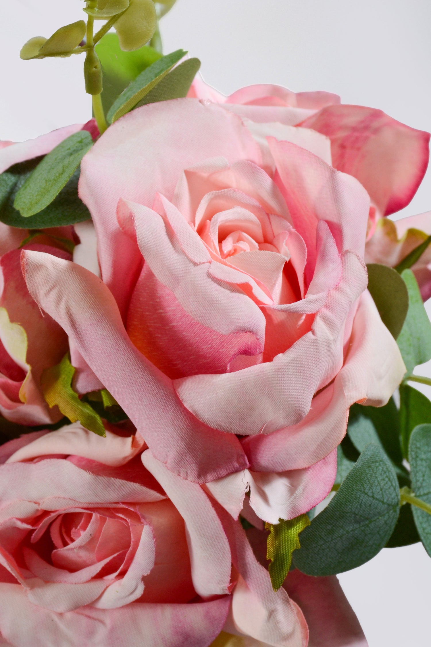 12" Silk Rose Bouquet Pink