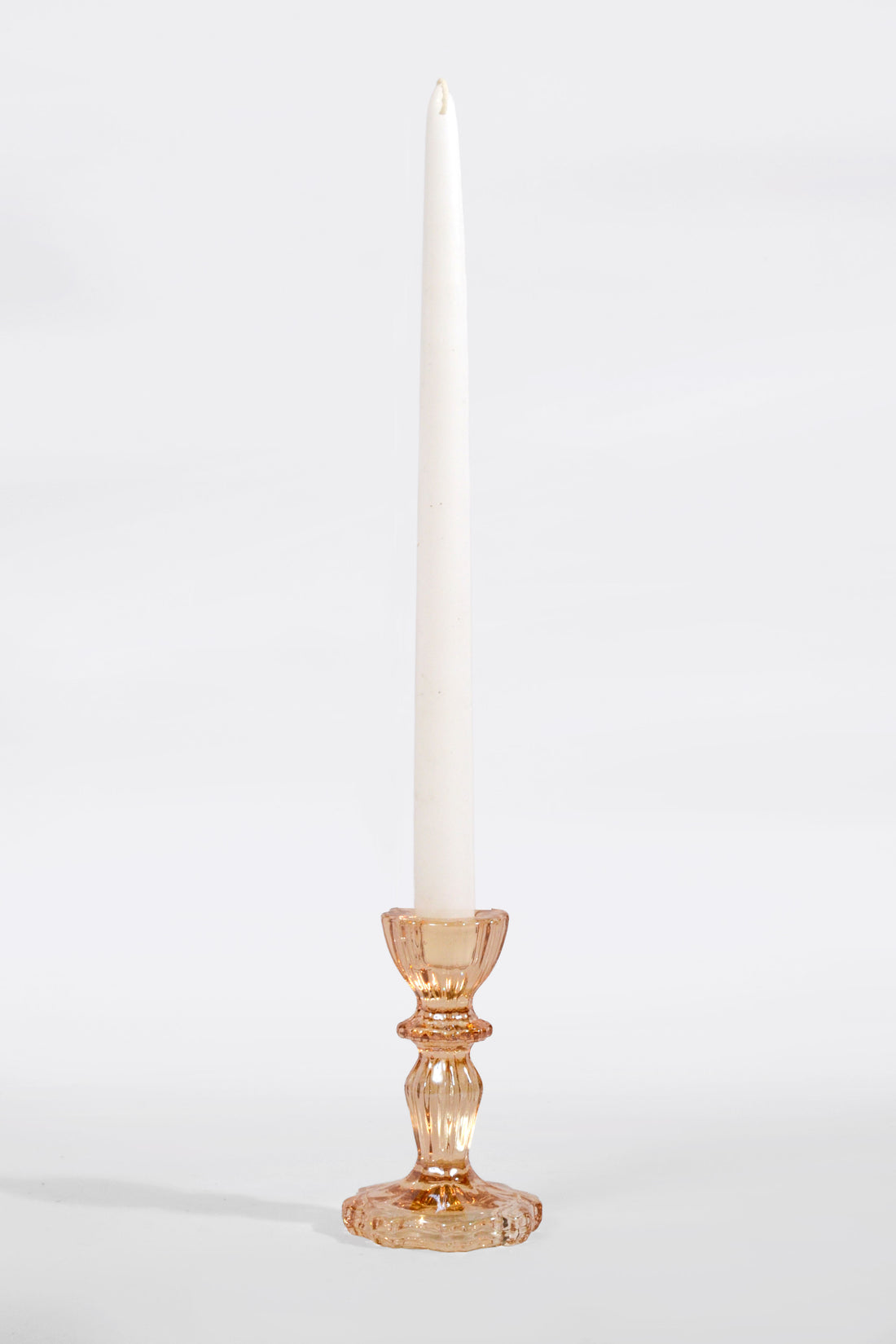 4.25&quot; Glass Candle Holder Light Brown