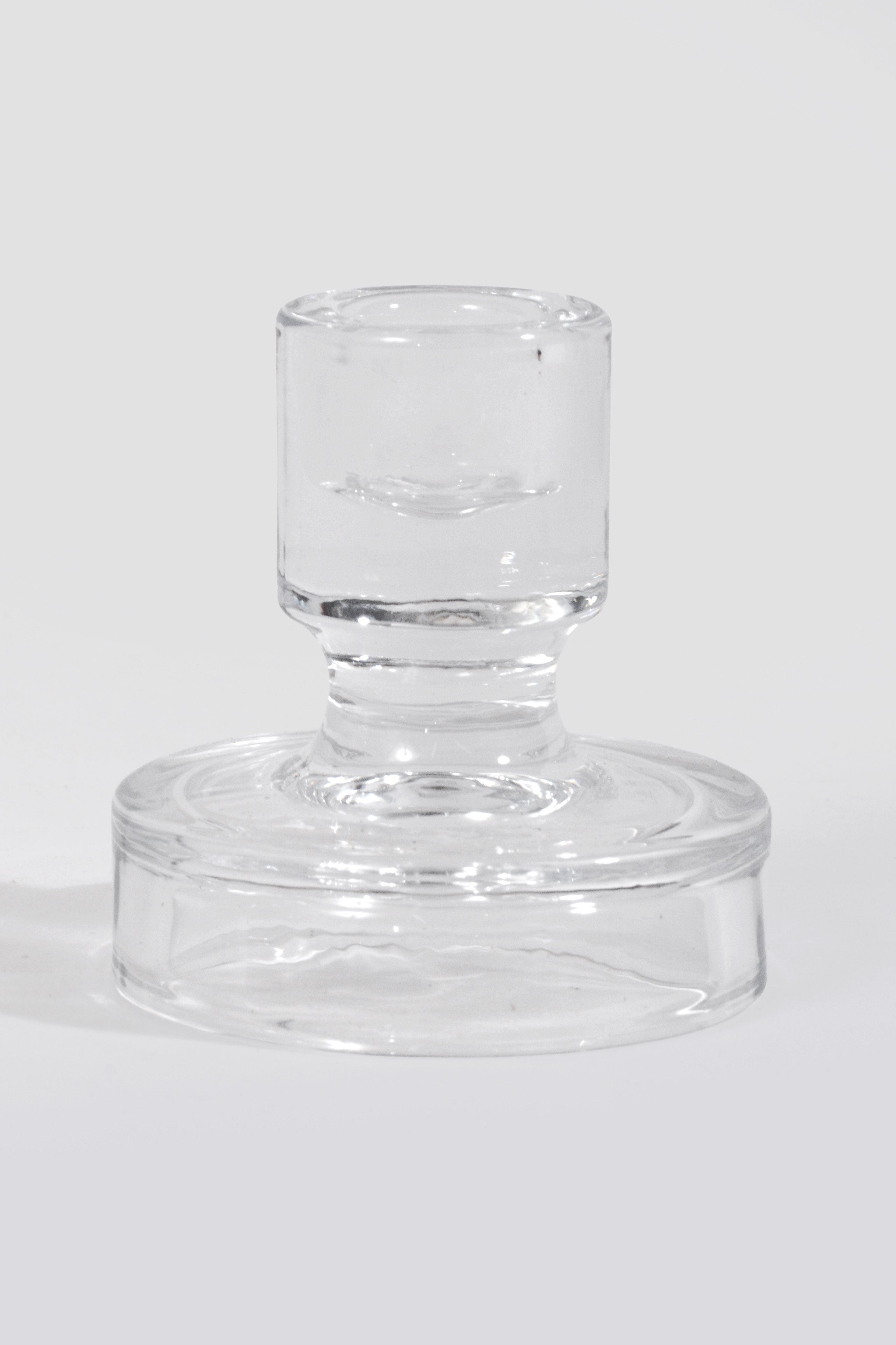 3&quot; Glass Candle Holder Clear