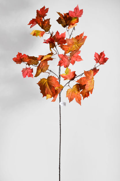 40" Artificial Autumn Maple Stem Red/Orange