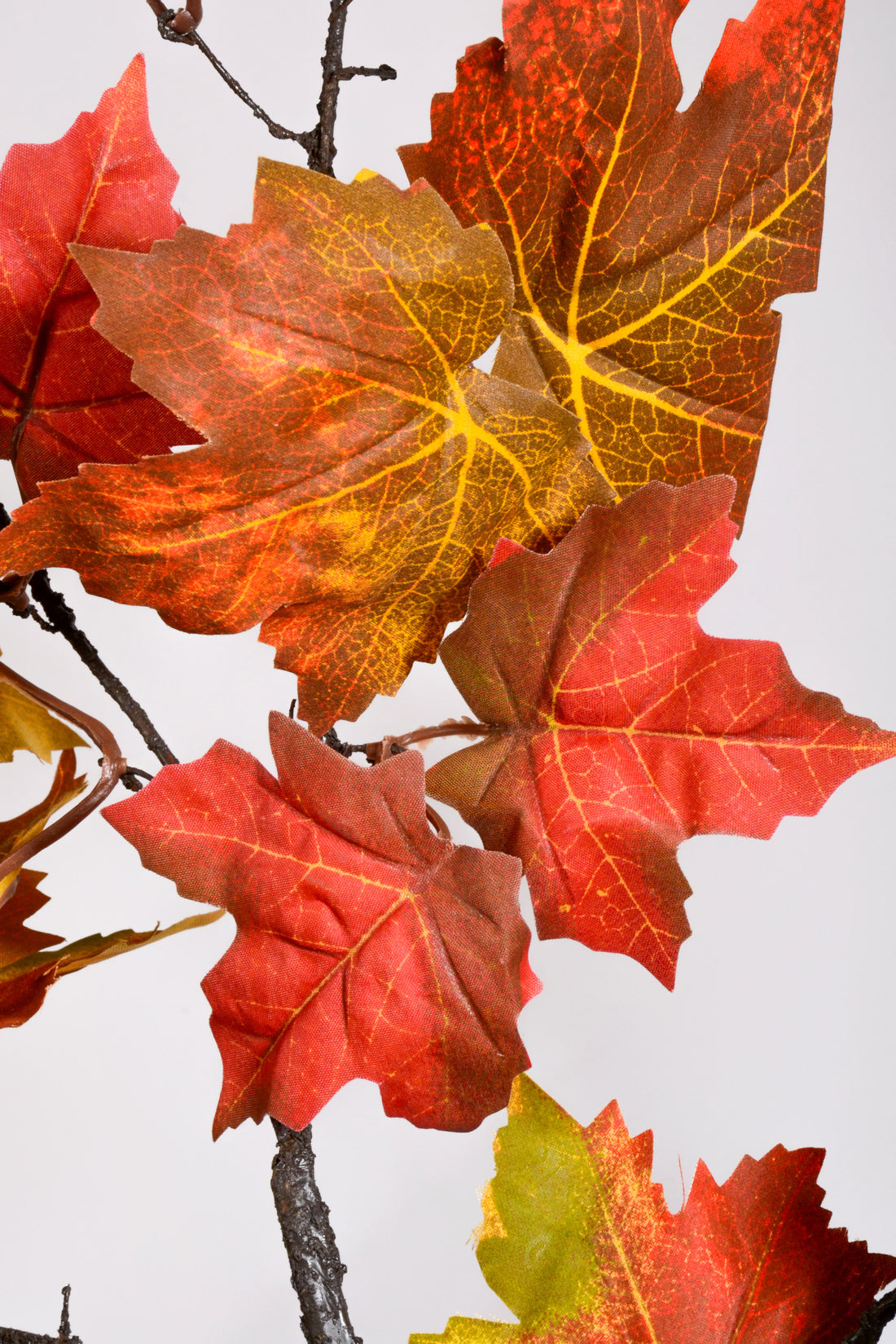 40" Artificial Autumn Maple Stem Red/Orange