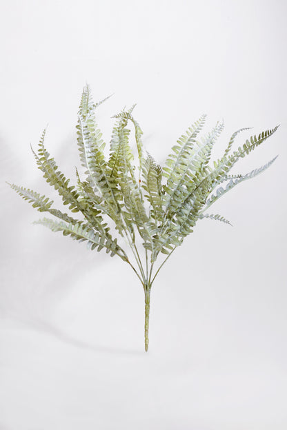 17" Artificial Fern Bush Light Green