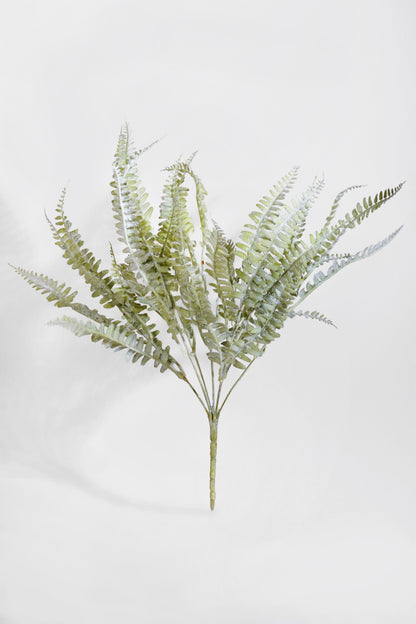 17" Artificial Fern Bush Light Green