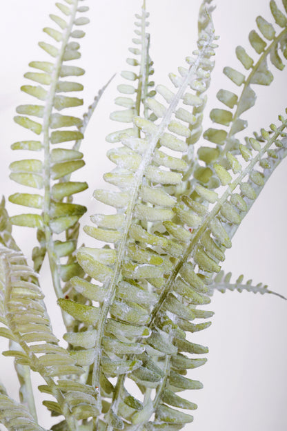 17" Artificial Fern Bush Light Green