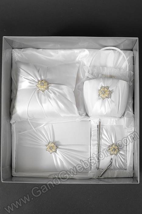 Wedding Accessory Pearl/rhinestone Set White