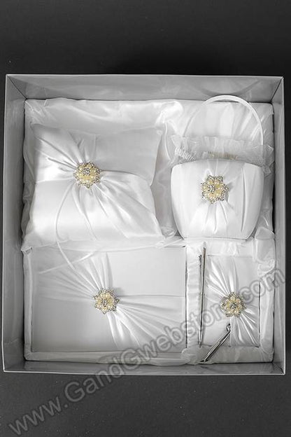 Wedding Accessory Pearl/rhinestone Set White