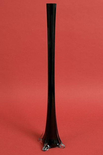 24" Eiffel Tower Glass Vase Black