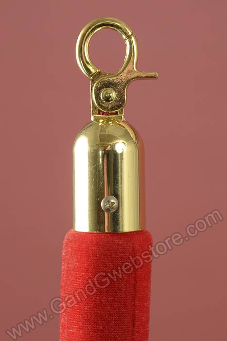 5ft Velour Rope Red/gold