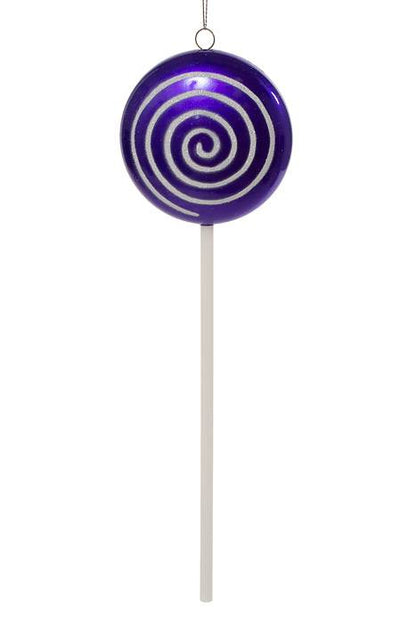 10.5" Plastic Lollipop W/glitter Purple