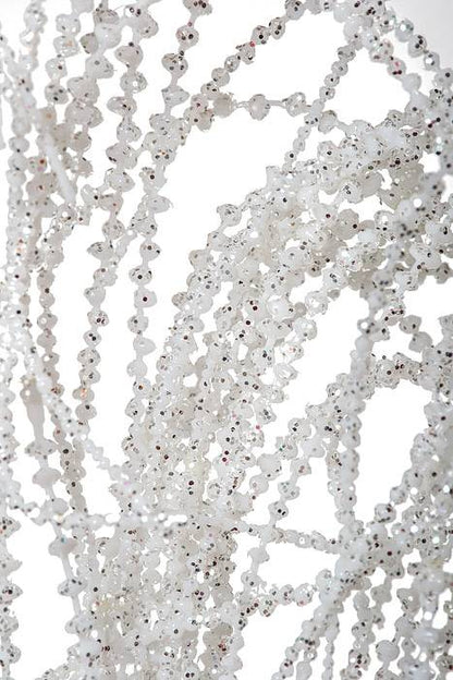 47" Willow Hanging W/glitter White