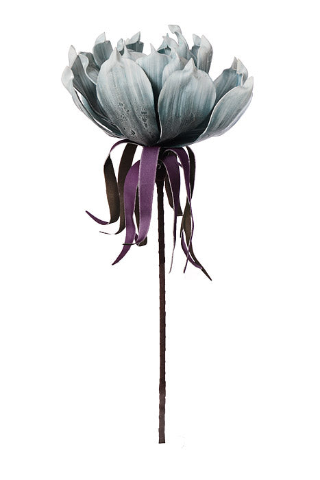 33" Foam Magnolia Stem Teal