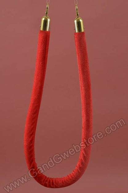 5ft Velour Rope Red/gold