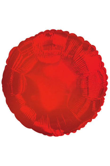18" Round Foil Balloon Red Pkg/10