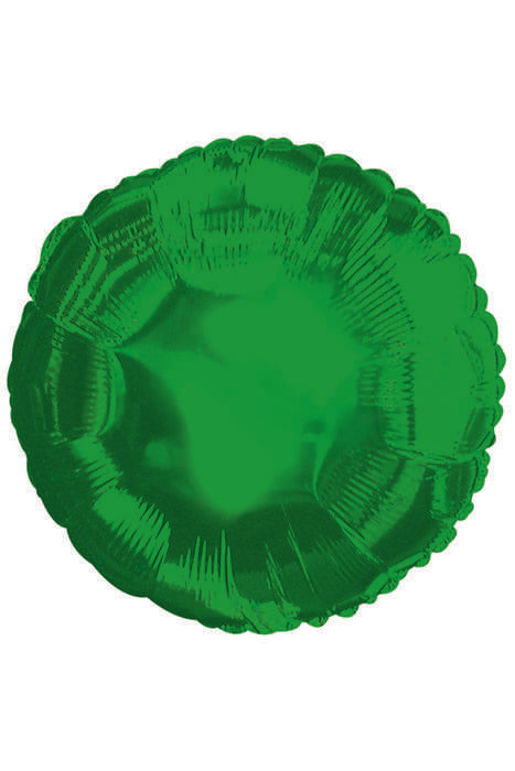 18" Round Foil Balloon Green Pkg/10