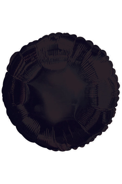 18" Round Foil Balloon Black Pkg/10