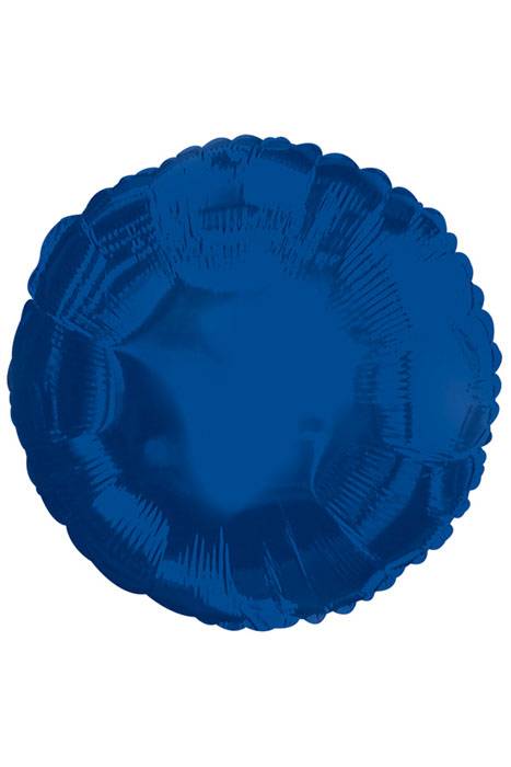 18" Round Shape Foil Balloon Navy Blue Pkg/10