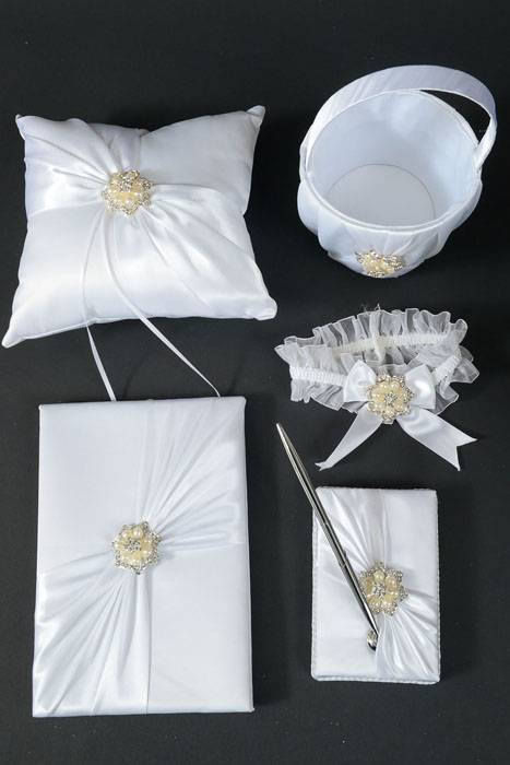 Wedding Accessory Pearl/rhinestone Set White