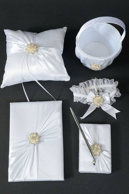 Wedding Accessory Pearl/rhinestone Set White