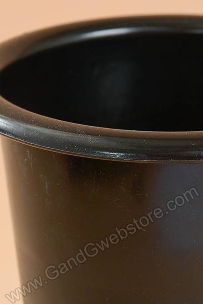 10.5" X 7" Plastic Stock Vase Black