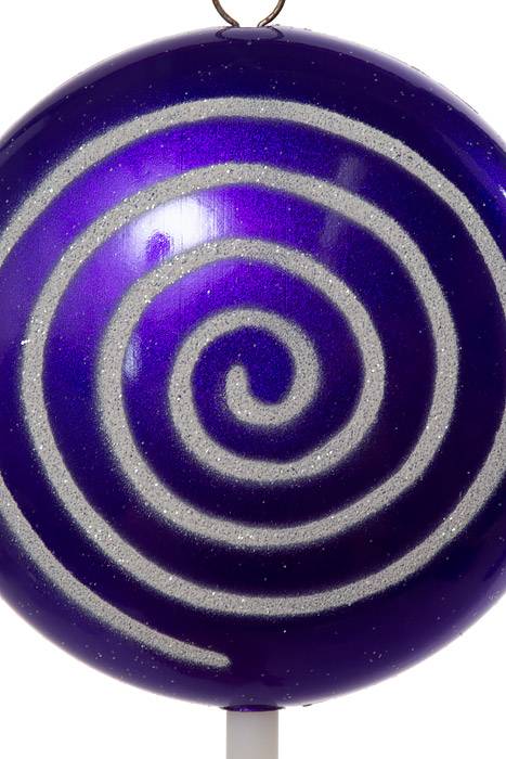10.5" Plastic Lollipop W/glitter Purple