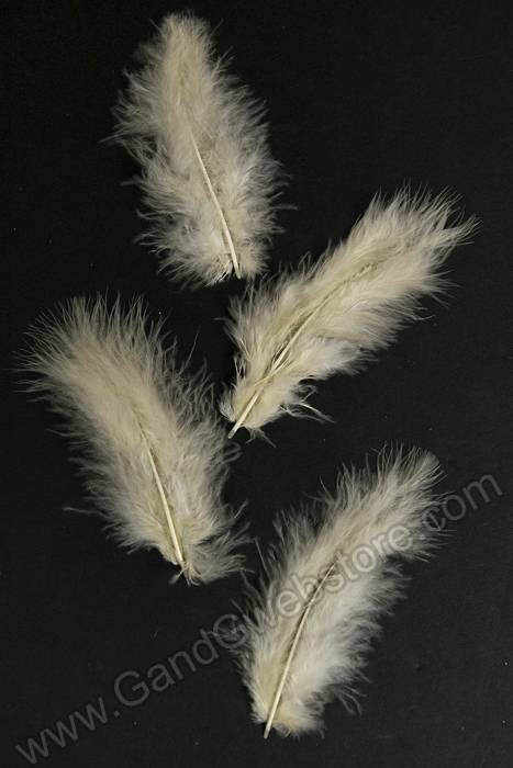 5" - 7" Ostrich Feather Ivory Pkg/50