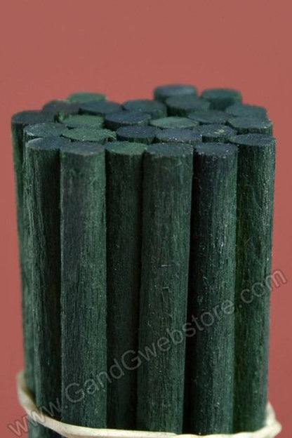 24" Plant Wooden Stakes Green Pkg/25