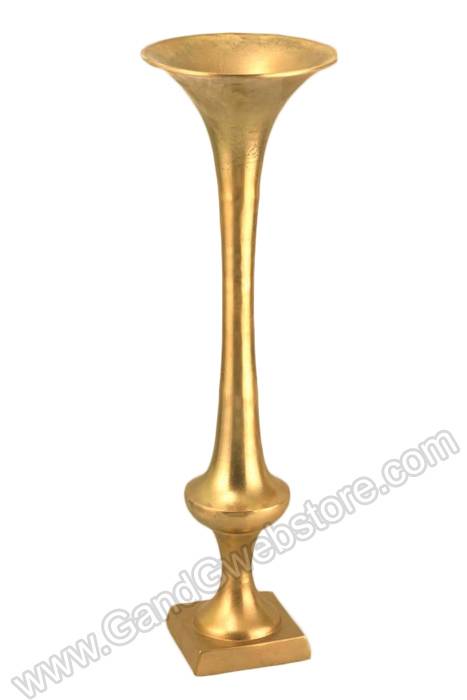 11" X 36" Aluminum Vase Gold