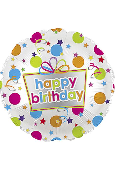 17" Happy Birthday Dots Multicolor Pkg/10
