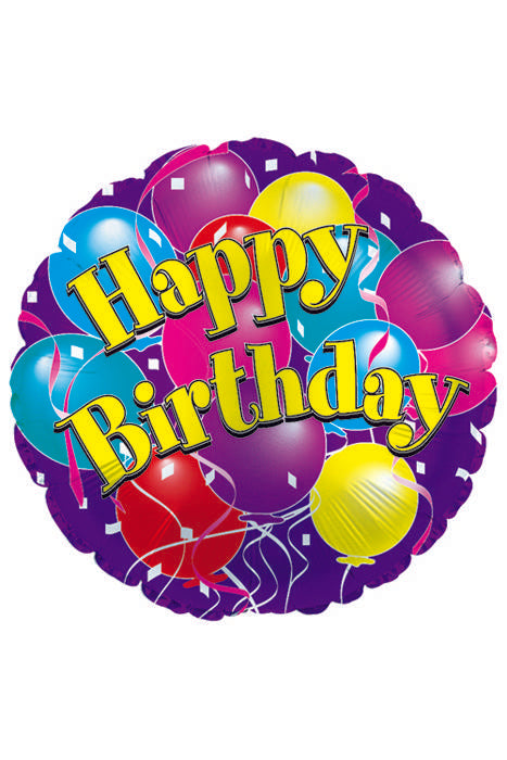 18" Foil Balloon "happy Birthday" Pkg/10