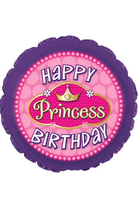 18" Foil Balloon Princess Pink Pearls Pkg/10