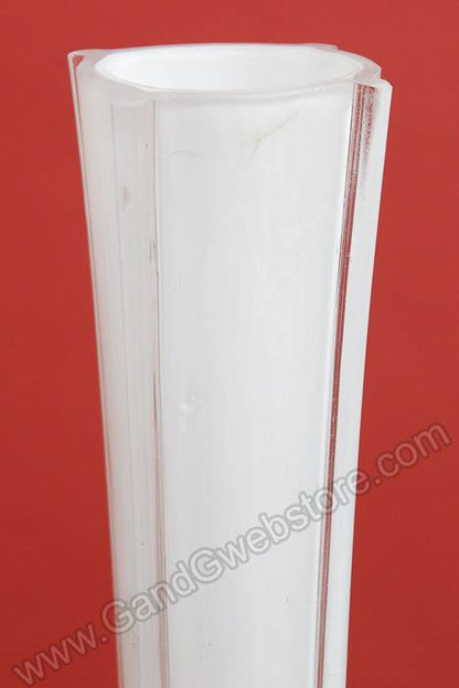 28" Eiffel Tower Glass Vase White