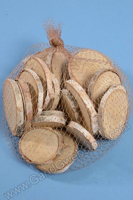Round Birch Wood Chips, 0.5lb/pkg