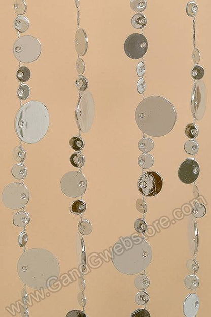 71" X 35.5" "bubbles" Beaded Curtain Silver