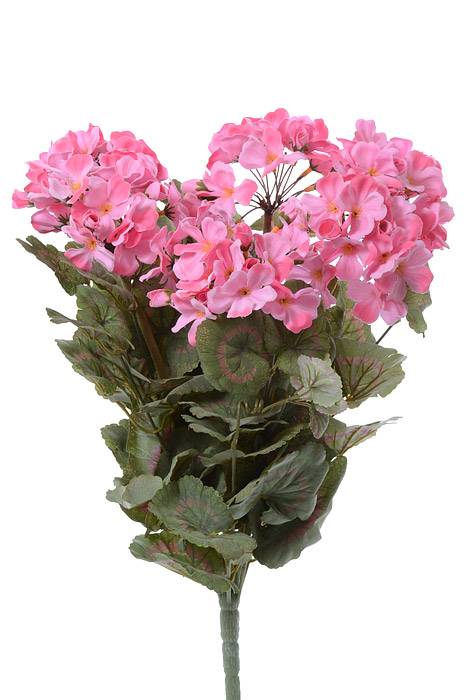 19" Silk Geranium Bush Pink