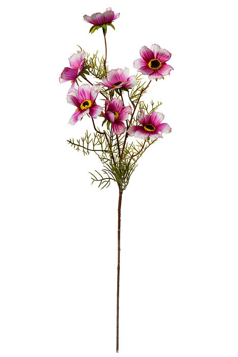 28" Silk Cosmos Spray Pink/White