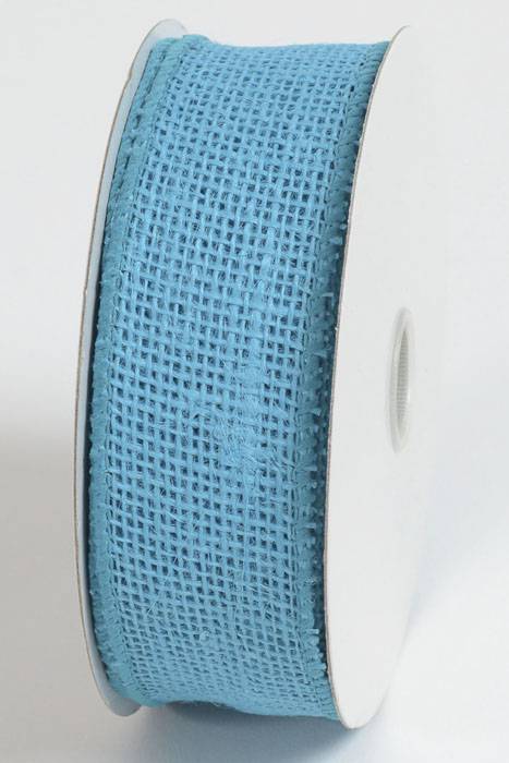 1.5" X 10yds Wired Burlap Ribbon Turquoise