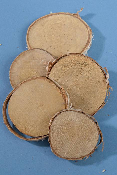 Round Birch Wood Chips, 0.5lb/pkg