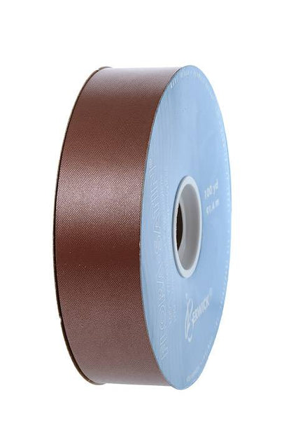 1-7/16 X 100yds Flora-satin Chocolate