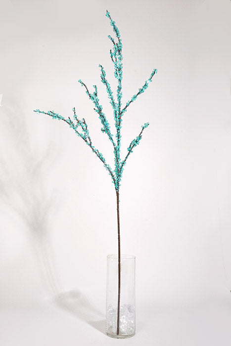 37" Metallic Crushed Iced Spray Aqua